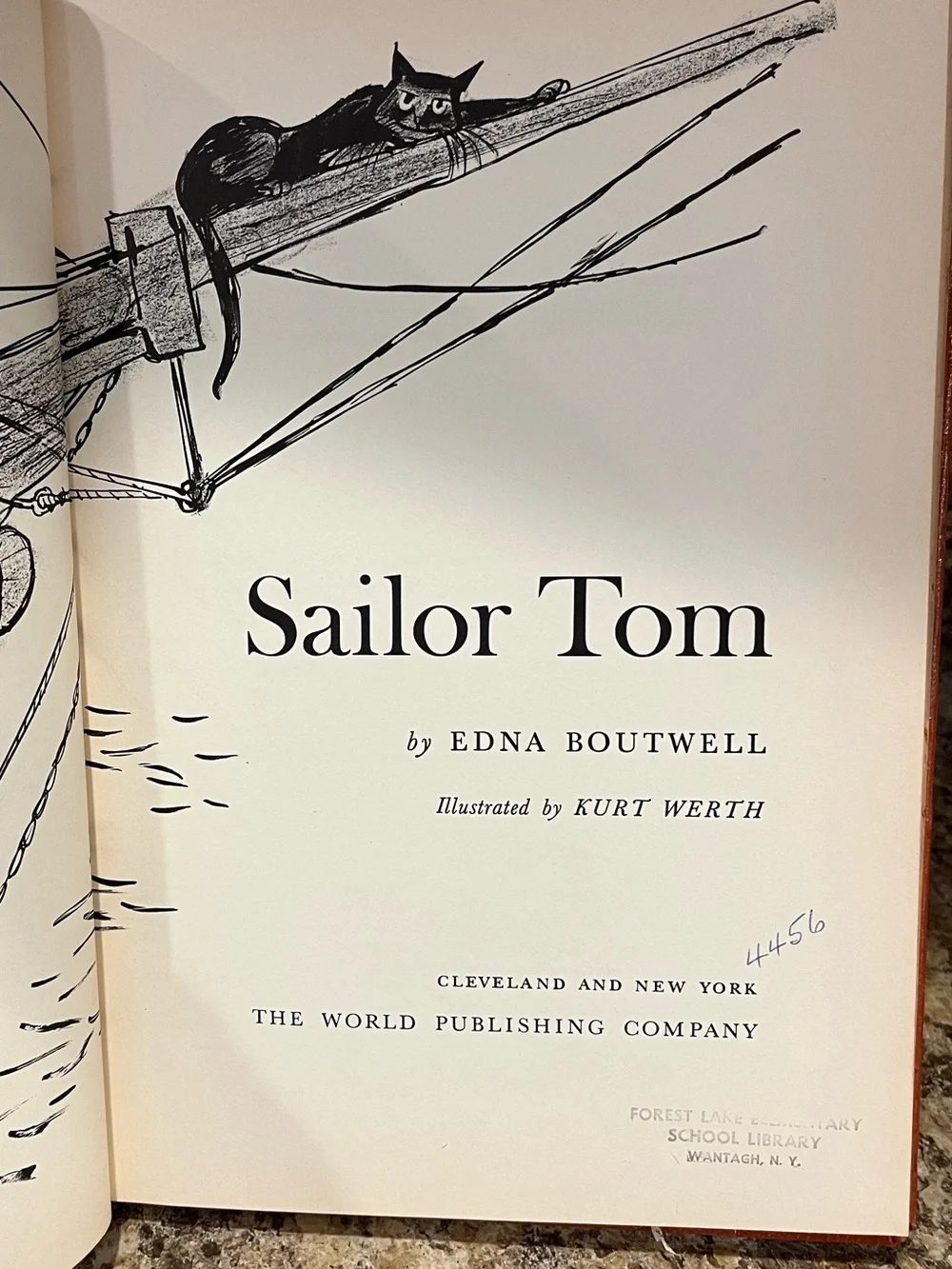 Sailor Tom Illustrated Hardcover Book 1960 First Edition— Edna Boutwell